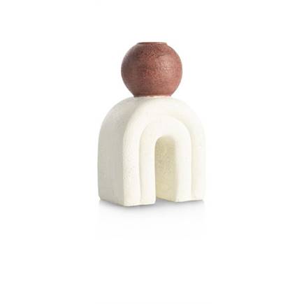 Coco Maison Lot kandelaar H15,5cm Creme